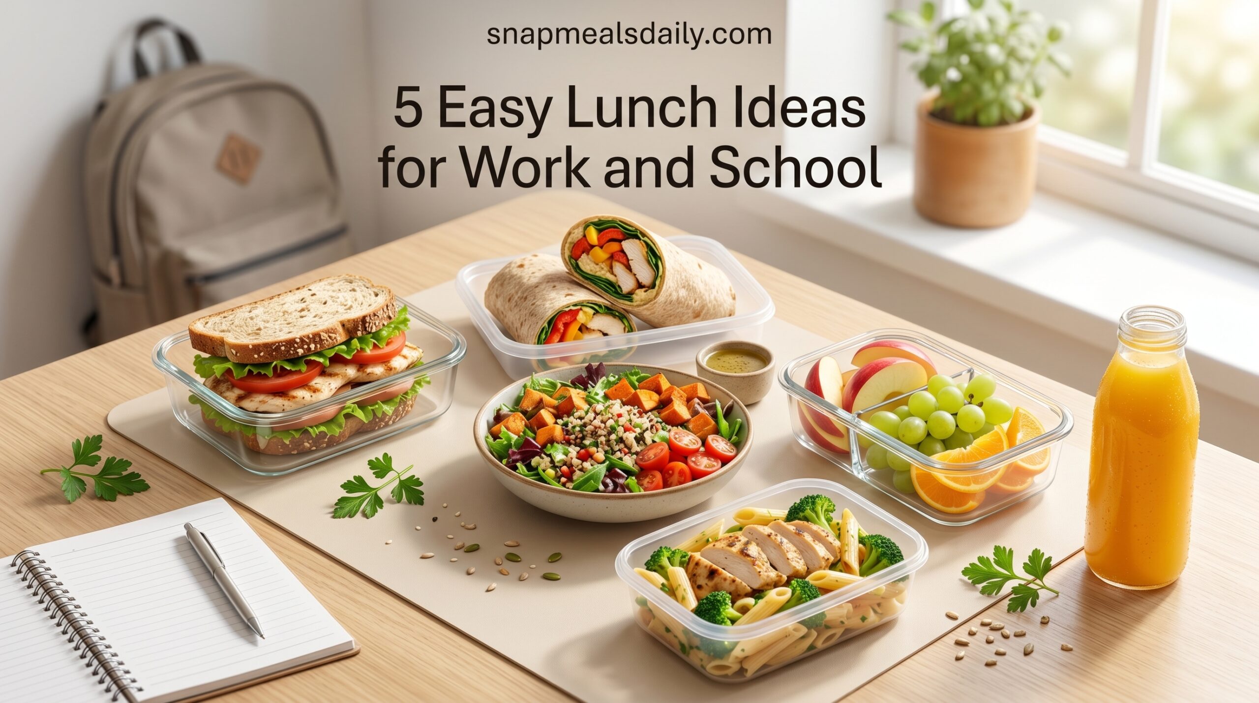 5 Quick and Easy Lunch Ideas for Work and School