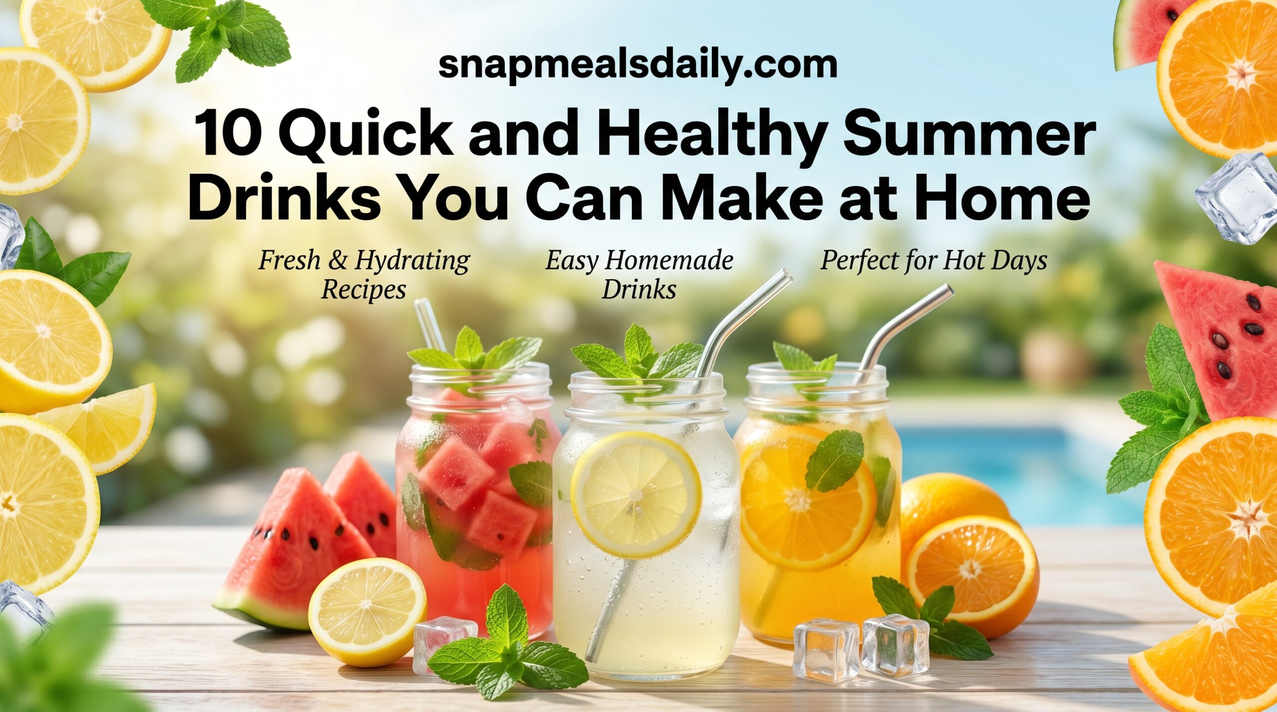Quick and Healthy Summer Drinks You Can Make at Home (Easy Recipes)